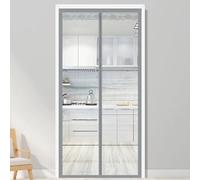 Cortina Puerta Aislante Termica Frio y Calor,EVA Transparente Cortina Puerta Magnética,Impermeable,Viento,Cierre Automático,para Puertas de Salón Balcón Corredor,Ancho x Alto (160cm x 230cm)