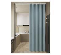 Cortina Puerta Interior Plisada Plegable Invisible, Cortina Cocina con Pista, Cortinas Opacas Aislante Termica, Cortina Separador de Ambientes para Salón, Cocina, Armario(D,Track W100cm/Curtain H190cm