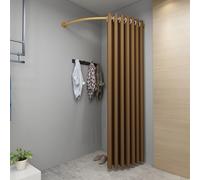 Cortina separadora de ambientes portátil, versátil para tiendas de ropa, teatros, vestidores y eventos, para colgar en la pared con barras de cortina, ideal para separar espacios