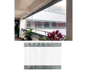 Cortina separadora para garaje, Tamaños múltiples aislados resistentes a la intemperie de pista las cortinas del tabique vinilo industrial claro(W5xH1.8m/16x6ft)