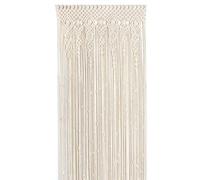 Cortina tejida bohemia para puerta, 90 x 180 cm, 90 x 200 cm, 100 x 200 cm, algodón, encaje, macramé, para colgar en la pared para boda, fondo, arco de ventana, decoración del hogar, color beige