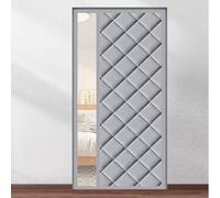 Cortina Termica Aislante Frio y Calor para Puerta con Ventana Cordón, Cortina Termica Puerta para Habitaciones con Aire Acondicionado y Calefacción, Cierre Automático(Rojo,80x200cm)