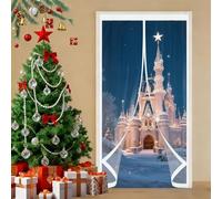 Cortina Térmica Magnética 101 x 190 cm Prueba de Viento Impermeable, Aislante Frio y Calor en Transparente Cortina Térmica Contra El Frío y El Calor para Estar Balcón Sala, A