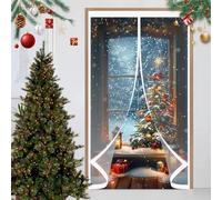 Cortina Térmica Magnética 101 x 194 cm Prueba Viento Impermeable Invierno, Aislante Acústico, Aislante Frio Cortina Puerta Magnética Térmica para Estar Balcón Sala, A