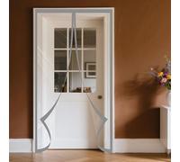 Cortina Térmica Magnética 107 x 270 cm El Invierno Es Cálido y El Verano Es Fresco Puerta de Privacidad Manos Libres Cierre Automático para Sala Estar Cuarto Baño Balcón, Gris