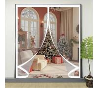 Cortina Térmica Magnética 118 x 172 cm Protección Contra El Frío, Impermeable, Resistente Al Viento, Aislante Térmico Cocina Tela Opaca Insonorizada para Estar Balcón Sala, A