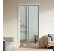 Cortina Térmica Magnética 119 x 261 cm El Invierno Es Cálido y El Verano Es Fresco Cortina Magnética para Puerta Cierre Automático para Interior Exterior, Gris