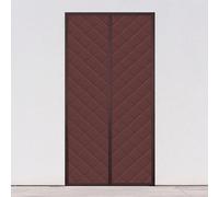 Cortina Térmica Magnética 122 x 200 cm Aislante Termica Frio y Calor Espesar Invierno Cortina de Puerta con Cinta Adhesiva para Patio, Dormitorio, Mascota, marrón