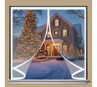 Cortina Térmica Magnética 127 x 51 cm Prueba Viento Impermeable Invierno, Aislante Acústico, Aislante Frio Cortina Térmico Magnética para Estar Balcón Sala, A