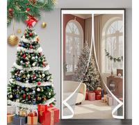 Cortina Térmica Magnética 162 x 218 cm Protección Contra El Frío, Impermeable, Resistente Al Viento, Aislante Térmico Transparente Cortinas Termica para Interior Exterior, A