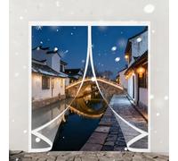 Cortina Térmica Magnética 190 x 290 cm Prueba Viento Impermeable Invierno, Aislante Acústico, Aislante Frio Cortina Térmica para Invierno y Verano para Interior Exterior, A