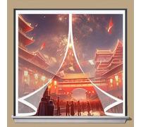 Cortina Térmica Magnética 45 x 105 cm Prueba de Viento Impermeable, Aislante Frio y Calor en Transparente Termicas Aislantes Ventana Cortinas para Estar Balcón Sala, A