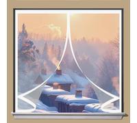 Cortina Térmica Magnética 45 x 105 cm Prueba de Viento Impermeable, Aislante Frio y Calor en Transparente Cortina Térmica, para Estar Balcón Sala, A