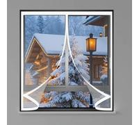 Cortina Térmica Magnética 60 x 75 cm Prueba de Viento Impermeable, Aislante Frio y Calor en Transparente Cortina Térmica para Invierno y Verano para Estar Balcón Sala, A