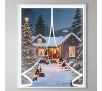 Cortina Térmica Magnética 60 x 75 cm Prueba Viento Impermeable Invierno, Aislante Acústico, Aislante Frio Cortina Térmica para Estar Balcón Sala, A