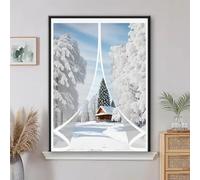 Cortina Térmica Magnética 70 x 70 cm Prueba Viento Impermeable Invierno, Aislante Acústico, Aislante Frio Transparente Cortinas Termica para Todo Tipo de Ventanas, A