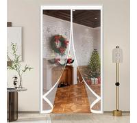 Cortina Térmica Magnética 80 x 150 cm Prueba de Viento Impermeable, Aislante Frio y Calor en Transparente Cocina Tela Opaca Insonorizada para Interior Exterior, A