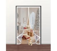 Cortina Térmica Magnética 91 x 226 cm Prueba Viento Impermeable Invierno, Aislante Acústico, Aislante Frio Cortina Magnética de PVC Transparente para Interior Exterior, A