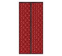 Cortina térmica magnética para puerta, de algodón, con cierre de 4 cm, cubierta térmica de invierno, color rojo, 85 x 200 cm / 33x79in, ahorro de energía, tapón de corrientes de aire