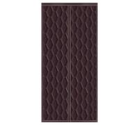 Cortina térmica magnética para puerta, tela de algodón aislante para invierno, con 4 cm, color marrón, 85 x 210 cm / 33x83in, ahorro de energía