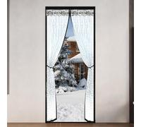 Cortina térmica magnética para puertas, 90 x 210 cm, térmica, resistente al viento, para invierno, para salón, balcón, dormitorio, cocina