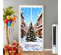 Cortina Térmica para Puerta 115 x 135 cm Prueba de Viento Impermeable, Aislante Frio y Calor en Transparente Cortina Exterior Puerta para Interior Exterior, A