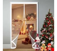 Cortina Térmica para Puerta 136 x 210 cm No Requiere Perforación, Aislamiento para El Invierno, Fácil de Instalar Termicas Aislantes Puerta Cortinas para Interior Exterior, A