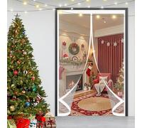 Cortina Térmica para Puerta 180 x 200 cm No Requiere Perforación, Aislamiento para El Invierno, Fácil de Instalar Cortina Puerta Aislamiento Termico para Interior Exterior, A