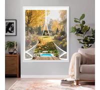 Cortina Térmica para Ventana 120 x 164 cm Aislante Frio y Calor en Transparente a Prueba de Viento Impermeable Cortina de Aislamiento Magnético para Balcón Sala Estar, A