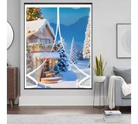 Cortina Térmica para Ventana 126 x 124 cm Prueba de Viento Impermeable, Aislante Frio y Calor en Transparente Transparente Cortinas Termica para Estar Balcón Sala, A