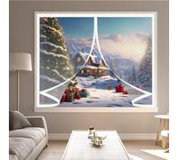 Cortina Térmica para Ventana 126 x 50 cm Prueba de Viento Impermeable, Aislante Frio y Calor en Transparente Cortina Térmica Aislante para Todo Tipo de Ventanas, A