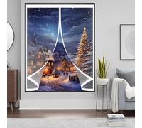 Cortina Térmica para Ventana 45 x 105 cm No Requiere Perforación, Aislamiento para El Invierno, Fácil de Instalar Cortina Térmica, para Estar Balcón Sala, A