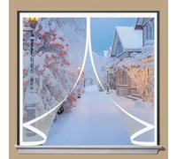 Cortina Térmica para Ventana 45 x 125 cm Prueba Viento Impermeable Invierno, Aislante Acústico, Aislante Frio Transparente Cortinas Termica para Todo Tipo de Ventanas, A