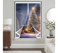 Cortina Térmica para Ventana 50 x 65 cm Prueba Viento Impermeable Invierno, Aislante Acústico, Aislante Frio Cortina Térmica para Todo Tipo de Ventanas, A