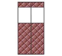 Cortina Termica Puerta Magnética para Invierno Cortina de Algodón Impermeable para Patio Balcón Terraza 80x190cm 100x200cm 160x230cm(Rojo,85x210cm/33x83in)