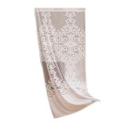 Cortina transparente de encaje bordado floral para puerta delantera, diseño francés, cortinas transparentes de poliéster lavable