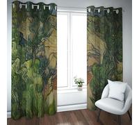 Cortina Ventana Opaca Mediados Siglo Entrada a una cantera Impresiones Pintura Famosa Cortinas para saestar Saestudio Saestar Extra Largo W140xL180cm 2 Paneles