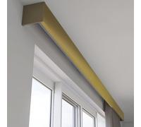 Cortina y cenefa de metal 3 en 1 personalizables, montaje en pared/techo de 10 pies para sala de estar y dormitorio, fácil instalación