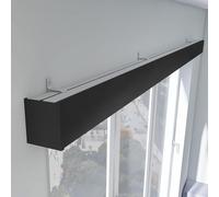 Cortina y cenefa de metal 3 en 1 personalizables, montaje en pared/techo de 10 pies para sala de estar y dormitorio, fácil instalación