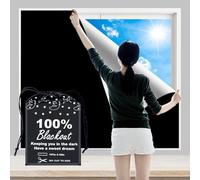 Cortinas 100% Opacas para Ventana [149.9 cm XXL] [Corte DIY a Cualquier tamaño o Forma] [Pestañas de Gancho y Bucle] [Bolsas portátiles para Viajes] [Bloqueo de luz y Rayos UV] para casa, guardería