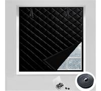 Cortinas aislantes for ventanas de 20 a 79 pulgadas de ancho, tela Oxford con aislamiento térmico y hebillas, kit de aislamiento for ventanas for invernar en casas(Black,43x59in/110x150cm)