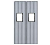 Cortinas Aislantes Termicas Magneticas con Ventana Cortina de Puerta Aislante Térmica Frio y Calor para Comercial, Acústico Impermeable, Espesar, No Requiere Perforación(Gris,130x200cm)