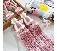 Cortinas atadas con cuerdas de cortinas. Alzapaños for Cortinas con Borlas, Cortina Moderna con Flejes, Bola Colgante, Corbata, Cuerda, Hebilla de Cortina, Borla, Bola única, Poste Romano, decoración,