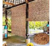 Cortinas Bambu Exterior Persianas De Caña Enrollables Natural Persianas De Caña Enrollables Persiana De Madera para Ventana Puerta Patio Madera (80x200cm/31x79in)
