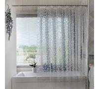 Cortinas Bano Transparente 300X200cm, Cortina De Ducha Impermeable Cortinas Bano Transparente Gruesa Cortina Ducha Tela Lavable, para Bañera Cuarto De Baño