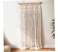 Cortinas bohemias de 39.4 x 78.7 pulgadas, cortinas de hilo de macramé de algodón trenzado, decorativas, bohemias, divisor de habitación para ventana, puerta, pared, hogar, dormitorio, sin varil