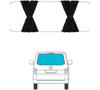Cortinas Camper Furgoneta Interior, Cortinas Opacas For Coche, Parasol con Rieles De Plástico, Uso Apto para VW T5, T6 Y .1(Tailgate Window)