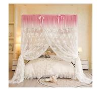 Cortinas con dosel de cama, mosquitera para decoración de dormitorio, diseño de malla acogedor, perfecto para mejorar el ambiente interior