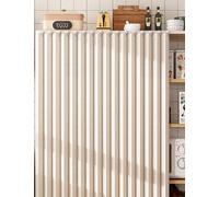 Cortinas Cortas para Estantes de Gabinetes de Cocina, Cortinas Antipolvo Plegable de Armarios Sin Puertas, Cortinas Impermeables Debajo del Fregadero Personalizable(Beige,210x250 cm)