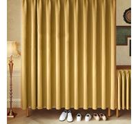 Cortinas de Armario Abierta Sin Puerta, Cortinas Antipolvo Opacas Cortas Privacidad para Armarios Estantería Debajo del Fregadero con Riel, Cortinas de Gabinete para Cocina(G,130x200 cm)